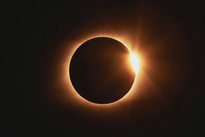 Eclipse al atardecer en barco · Ría de Vigo 1
