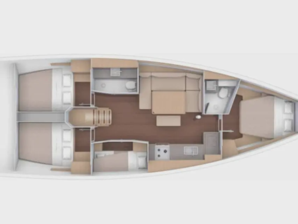 Alquila el velero Dufour 430 Grand Large en Baiona: 13 m, 3 camarotes, 12 personas, cocina exterior y plataforma de baño. 9