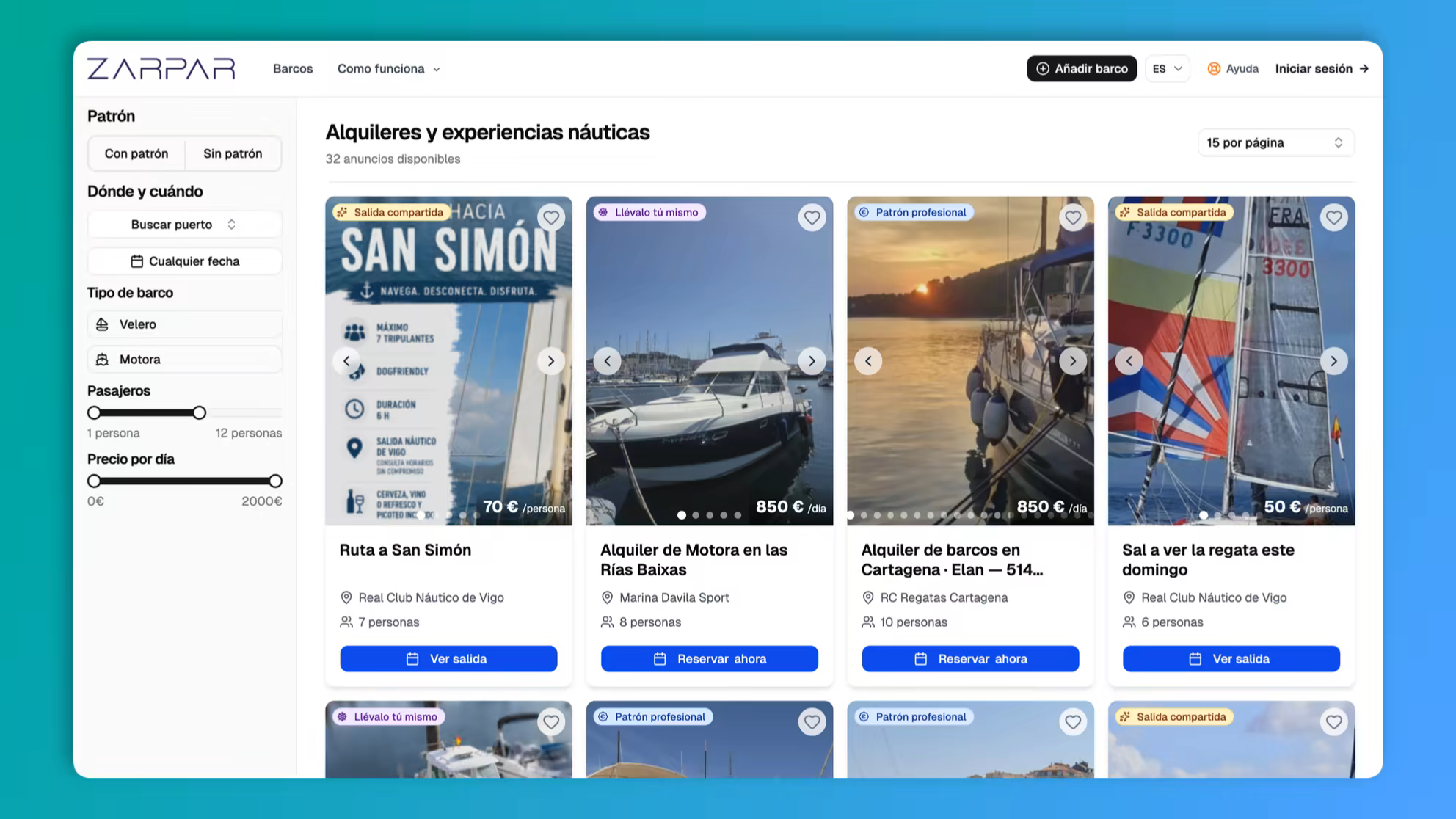 Marketplace unificado de alquileres y experiencias